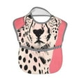 thumbnail image 2 of Zufioo Pink Cheetah Art Print Toddler Adjustable Waterproof Bib, 11.6x15 Inch Feeding Bib Suitable for 6-24 Month Babies, 2 of 8