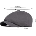 thumbnail image 2 of CoCopeaunts Newsboy Hats for Men Solid Plain Beret Adjustable Octagonal Newsboy Cap Unisex Vintage Artist Painter Beret Hat, 2 of 7