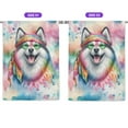 thumbnail image 2 of Hippie Siberian Husky Portrait Watercolor Tie-Dye Vintage Styles House Flag 28x40in Double Sided Husky Dog Lover Gifts Outdoor Decor - 00014, 2 of 5