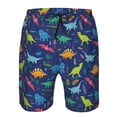 thumbnail image 3 of Fotbe Dinosaurs Adventure Trajes de Baño Estampados para Hombre, Shorts de Verano de Secado Rápido, Ropa de Playa, Bañadores-Small, 3 of 6