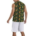 thumbnail image 2 of Honeii Mask Tropical Flower print basktball shirt for men and women, Unisex basketball jersey for Theme party-Large, 2 of 6