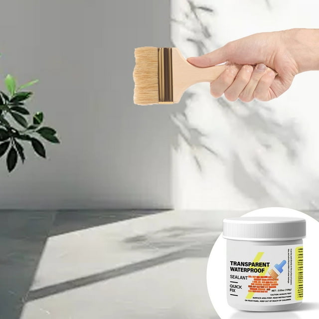 Sellador transparente, impermeabilizante invisible para interiores y exteriores, a base de agua, aislante, impermeable, 3.52 oz