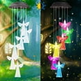 thumbnail image 1 of Campanillas de viento solares HEGUD Angel que cambian de color para exteriores, 1 of 8