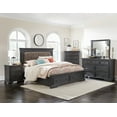 thumbnail image 5 of Rustic Traditional 3-Drawer Nightstand in Charcoal Finish | Wire-Brushed Wood &amp; Engineered Wood | 28.25" W x 17" D x 29.5" H | Ball Bearing Glides | No Assembly | Bedroom Furniture, 5 of 6