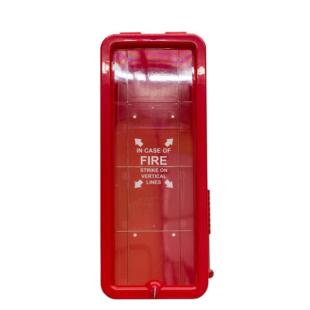 6 Pack 10 lb. Fire Extinguisher Cabinets Indoor Outdoor Red Surface Mount