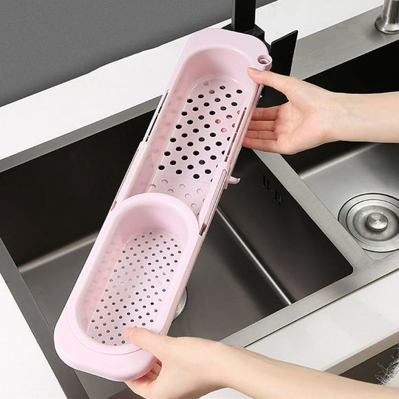Sink Rack Sponge Holder,Sink Rack Retractable Hollow Sink Storage Rack Sink Rack Holder Revolutionary Design