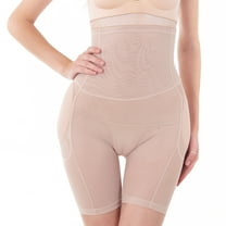 SWSMCLT Women's Shapewear Shorts Seamless High Waisted Thigh Slimmer Body Shaper Panties Hip Enhancer Underwear Butt Lifter Padded Tummy Control Dip Shaping Boyshorts Slimming Nude Medium