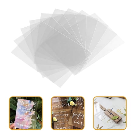 BESTYASH 10Pcs Transparent Crafting Poster Board Clear Acrylic Sheet for Art and Signs