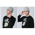 thumbnail image 7 of Morttic Unisex Knitted Wireless Smart Bluetooth 5.0 Beanie Hat Musical Knit Headset Cap with Headphone Speaker Mic for Outdoor Sport (Light Grey), 7 of 7