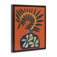 thumbnail image 4 of Stupell Industries Modern Vase on Orange Plants & Flowers Painting Black Floater Framed Canvas Art Print Wall Art, 17 x 21, 4 of 10
