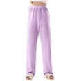 thumbnail image 1 of Odeerbi 3-14 Años Niños Niñas Pantalones Pijama Verano Algodón Pantalones Ropa de Dormir Transpirable Color Sólido Elástico Casual Deportes Pantalones, 1 of 6
