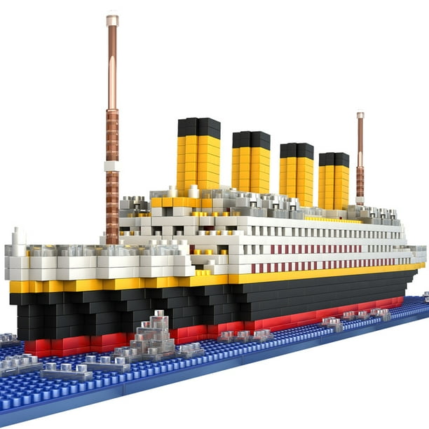 Titanic Building Blocks Set, Micro Mini Building Bricks Titanic Toys,  Cruise Boat Ship Play Model, DIY Educational Toys Gift for Adults and  Kids,1860pcs 