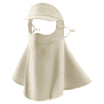 thumbnail image 1 of Mascarilla de protección solar de verano con borde desmontable para mujer, mascarilla de seda helada transpirable para ciclismo, tipo largo, con cortina facial, 1 of 5