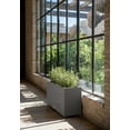 thumbnail image 6 of Veradek Block Series Long Box Medium 32" Plastic Planter - Gray, 6 of 13