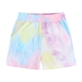 thumbnail image 4 of Xudanell Toddler Girl Summer Clothes Short Elastic Waist Pullover Tie Kids Tie-Dye Set Sleeve Set Toddler Girls Clothes Yellow 3-4 Years, 4 of 9