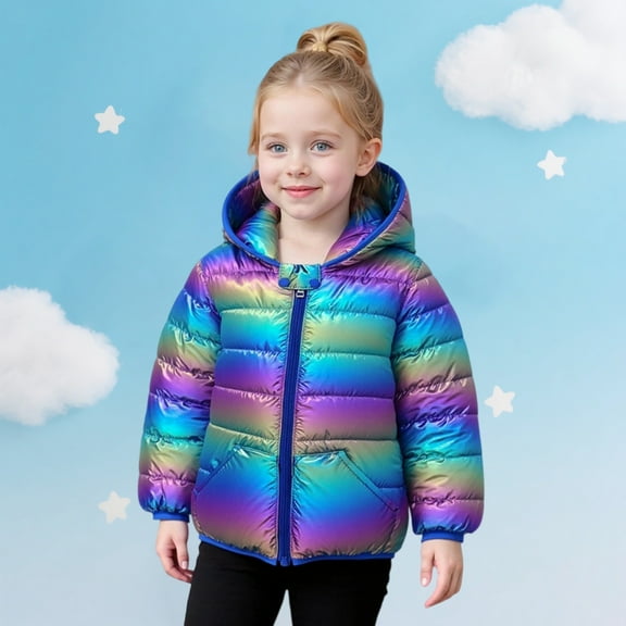 JIAYUE Kids Outerwear Jackets Long Sleeve Zipper Color Shift Cartoon Animal Ears Hooded Warm For Children Playful Casual Wear