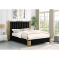 thumbnail image 2 of Pemberley Row Velvet Black Platform Bed 90" Unassembled, 2 of 3