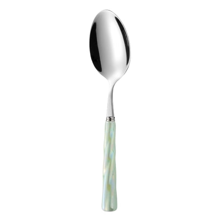Forks And Spoons with Ceramics Handle Stainless Steel Utensils Dessert Spoons And Forks Set Cutlery Set with Flower Pattern Flatware Sets for Home Restaurant And Kitchen by WEIWEIGG