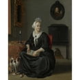 thumbnail image 2 of Ludolf Bakhuysen 20x24 Gold Ornate Framed and Double Matted Museum Art Print Titled - Anna De Hooghe (1645-1717). the Painter's Fourth Wife (1693 - 1708), 2 of 4
