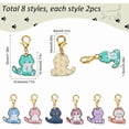 thumbnail image 2 of 16Pcs 8 Colors Cat Stitch Markers Crochet Stitch Marker Cute Animal Colorful Enamel Removable Locking Crochet Marker Charms for Knitting Crocheting Weaving Sewing Handmade Jewelry DIY Crafts DIY, 2 of 5