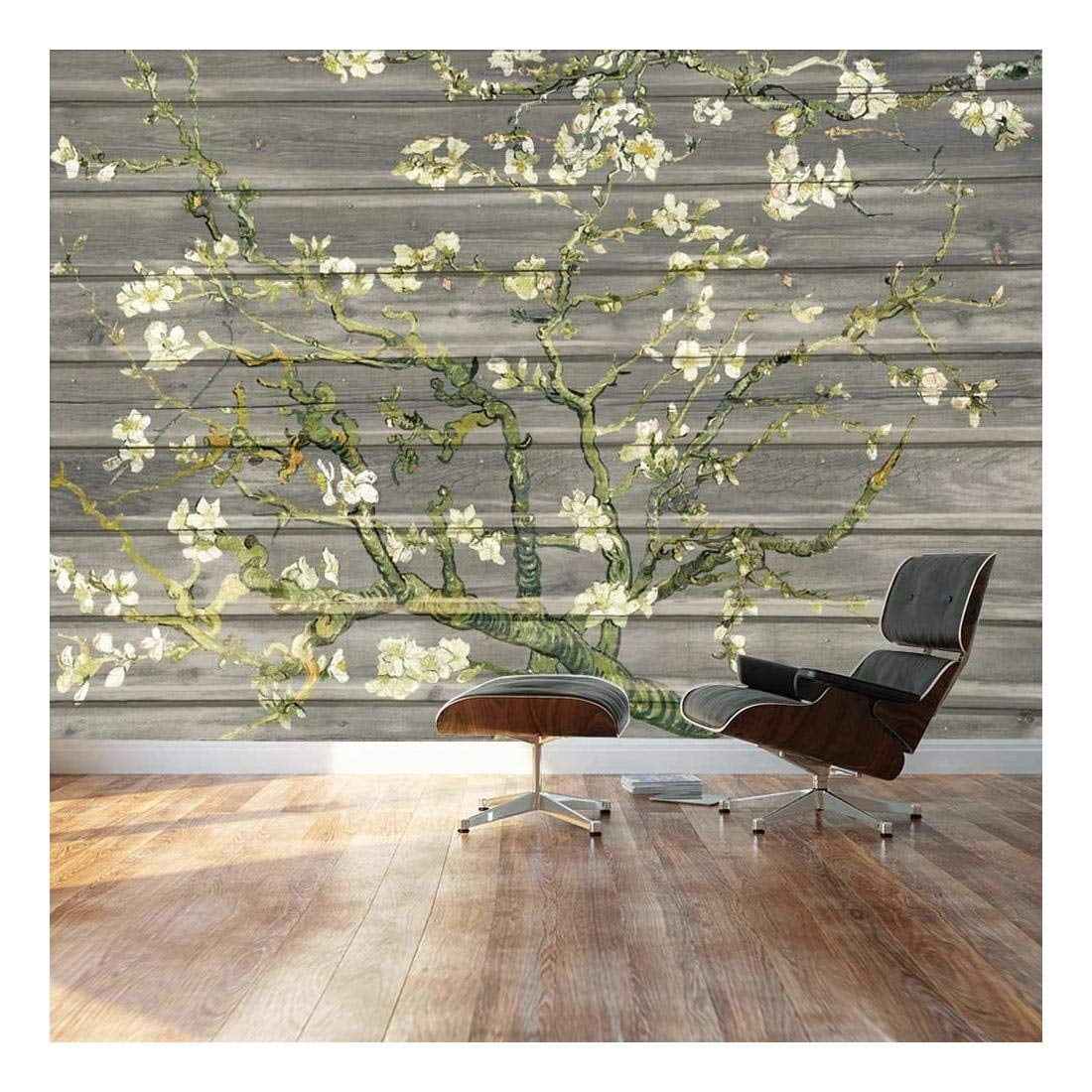 Wall26 Almond Blossom by Vincent Van Gogh Peel & Stick Wallpaper, 66x96