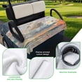 thumbnail image 5 of Golf Cart Seat Covers for 2 Seater,Grey Orange Coastal Microfiber Cart Seat Towel Blanket,Oil Painting Modern Abstract Art Absorbent Breathable Non Slip Bench Seats Protector for Golf Course 51"x31", 5 of 9