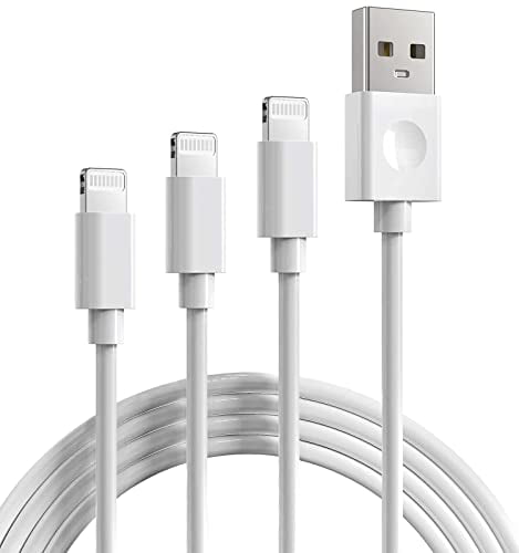 Apple MFi Certified USB C to Lightning Cable 3Pack 10FT iPhone Fast Charger Cable Type C Charging Cord Compatible with iPhone 13 13 Pro Max 12 12 Pro Max 11 XS XR X 8 iPad,White 