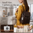 thumbnail image 4 of Mini Digital Camera Keychain Design, Retro Style, 1MP Photos, 1080P Video, 1.47-Inch Rotating Screen, Built-in Flash, White., 4 of 10