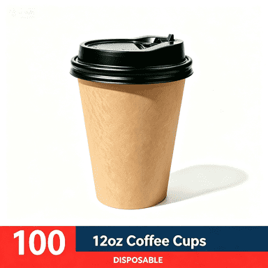 JOLLY CHEF Disposable Coffee Cups with Lids