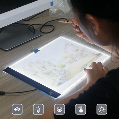 Ultra Thin A4/A5 Adjustable Brightness LED Copy Board Pad Art Design Stencil Tracing Drawing