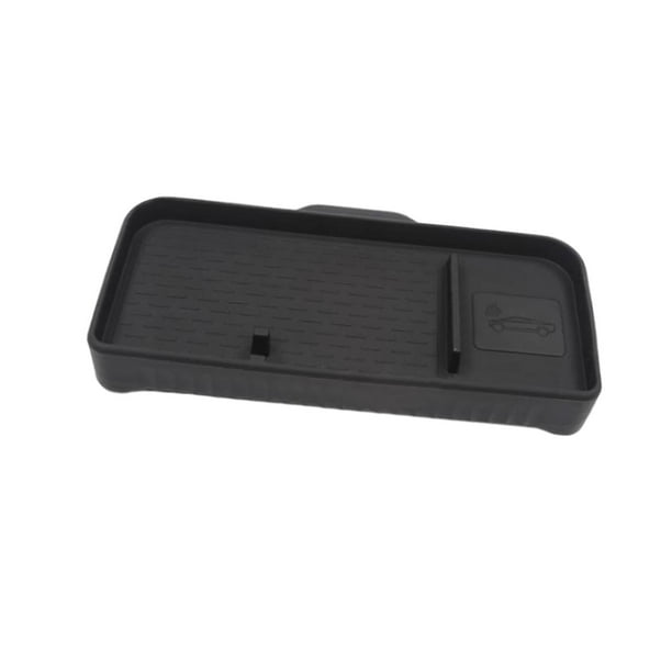 Bandeja de consola central para tablero de instrumentos, bandeja trasera de pantalla antideslizante de silicona suave para Negro