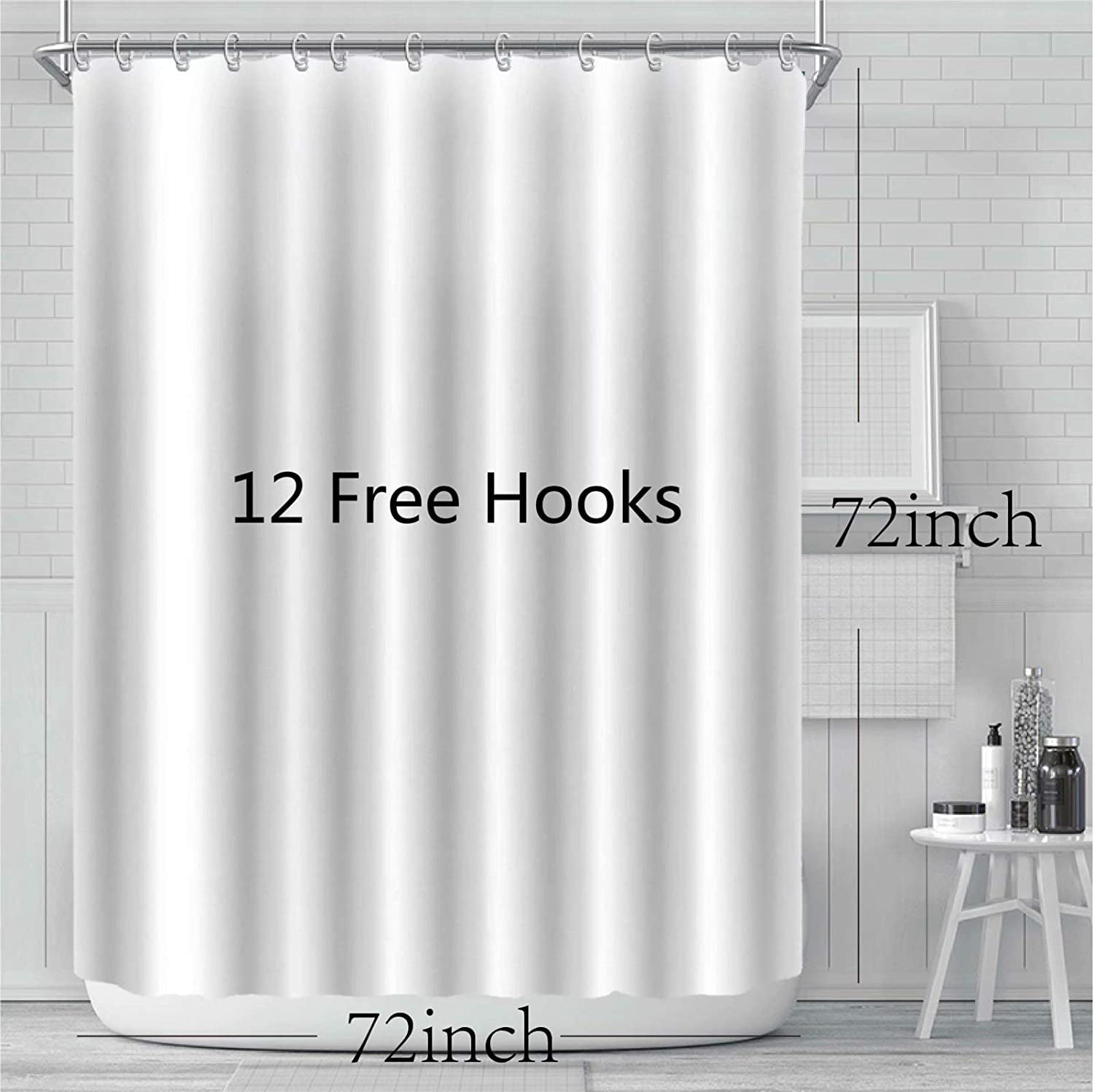 72X72" Cute Cartoon Unicorn Shower Curtain Waterproof Fabric Bathroom Curtains 
