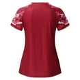 thumbnail image 4 of zttd women camouflage print crew neck short sleeve colorblock t shirt top, 4 of 4