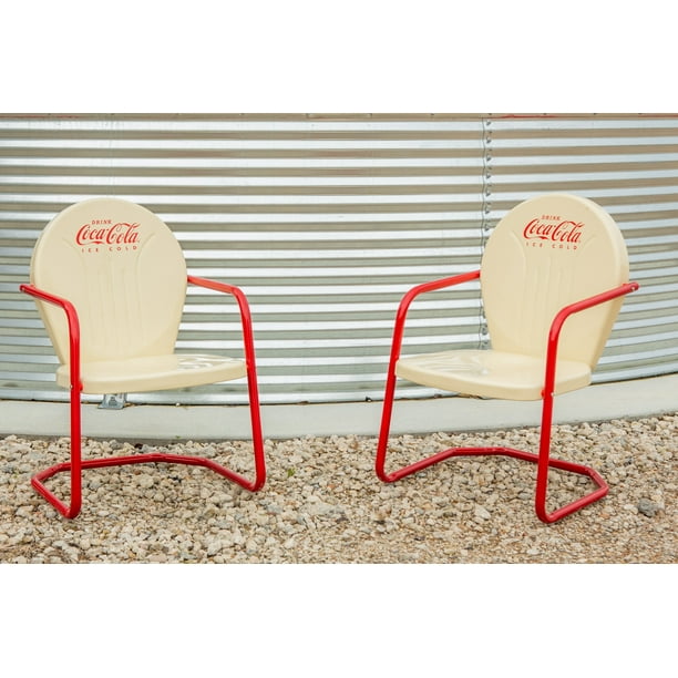 Coca-Cola Vanilla Retro Bistro Set - Cream/Red for Restaurants