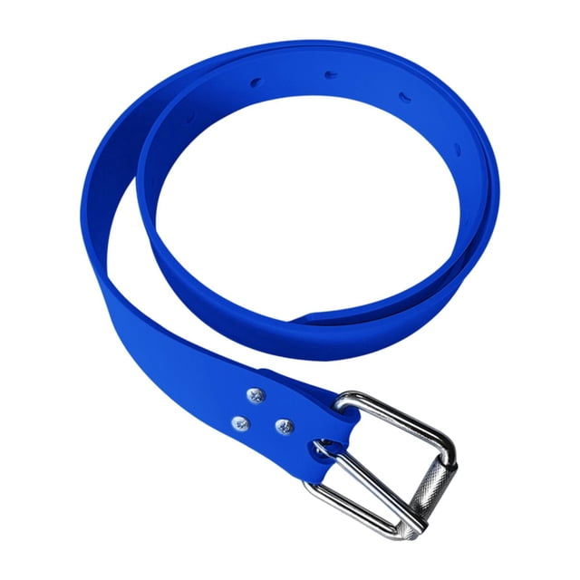 Cinturón de lastre de buceo, accesorio ajustable, cinturón de lastre portátil con hebilla de acero inoxidable, silicona, premium, liberación rápida. Azul