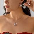 thumbnail image 2 of NICKSUN Christmas Snowflake Necklace Earrings Set Sparkling Snowflakes Pendent Necklace Snowflakes Stud Earrings Christmas Decorations Christmas Jewelry Gift for Women, 2 of 14