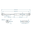 thumbnail image 3 of Kitchen Cabinet Door Stay Soft Close Hinge Hydraulic Gas Lift Strut Support Pressure 80N, 3 of 6