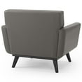 thumbnail image 4 of Modway Engage Top-Grain Leather Living Room Accent Armchair in Gray, 4 of 6
