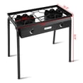 thumbnail image 3 of Costway Propane 150000 BTU Double Burner Gas Cooker Stove Electronic Ignition BBQ, 3 of 10