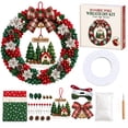 thumbnail image 7 of 3D Christmas Fabric Poke Wreath DIY Kit, Fabric Poke Art Kit for Adults, Christmas Wreath DIY No-sew Craft Kits, Classic Holiday Wreath Craft Gift for Door and Wall Home Display, 7 of 7