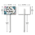 thumbnail image 2 of Eveokoki No Mow May Save The Bees Sign with Metal Stake 8 x 12 Inches No Mow May Yard Sign No Mow Signs Aluminum ​Garden Signs Outdoor for Lawn Yard Garden Decor, Easy to Install, 2 of 5