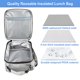 thumbnail image 2 of Bolsa de almuerzo aislada, lonchera portátil a prueba de fugas para mujeres, hombres, niños y niñas, bolsa térmica de gran capacidad con asa y botella, 2 of 5