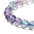 thumbnail image 3 of 2pcs Natural Fluorite Beaded Stretch Bracelets Grade 5A Round Inner Diameter: 2-1/8~2-1/4 inch(5.35~5.55cm), 3 of 3