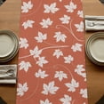 thumbnail image 5 of Fall Maple Leaf 70 Inch Table Runner, Vintage Red Orange Beige Autumn Leaves Farmhouse Dresser Scarf Cotton & Linen Tablerunner for Dining/Kitchen Island/Holiday Party Décor 13" x 70", 5 of 9