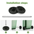 thumbnail image 7 of UEETEK 1Set Lightweight Black Plastic Trash Can Wheels for Smooth Maneuvering, 7 of 7
