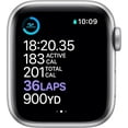 thumbnail image 4 of Restored Apple Watch Series 6 GPS + Cellular, 40mm Silver Stainless Steel Case with White Sport Band - Regular, 4 of 4
