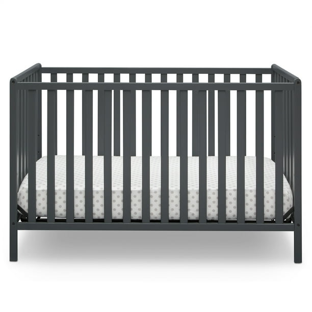 Delta Children 4-in-1 Convertible Crib, Charcoal - Walmart.com