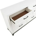 thumbnail image 4 of Benjara BM313171 Thiem 61 in. Wide Dresser - 6 Drawers with Handles - Wood Finish - White & Black, 4 of 5