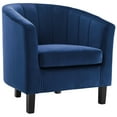 thumbnail image 5 of Modway Prospect Channel Tufted Performance Velvet Armchair Set of 2 in Navy, 5 of 5