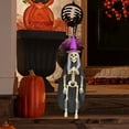 thumbnail image 5 of Coollooc Halloween Witch Skeleton Decor, 15.75 inch Full Body Posable Joints Hanging Skeletons for Halloween Decorations, Graveyard Props, Haunted House Accessories, Spooky Scene Party Favors(A), 5 of 9